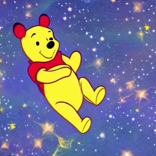 Prompt: winnie the pooh in space