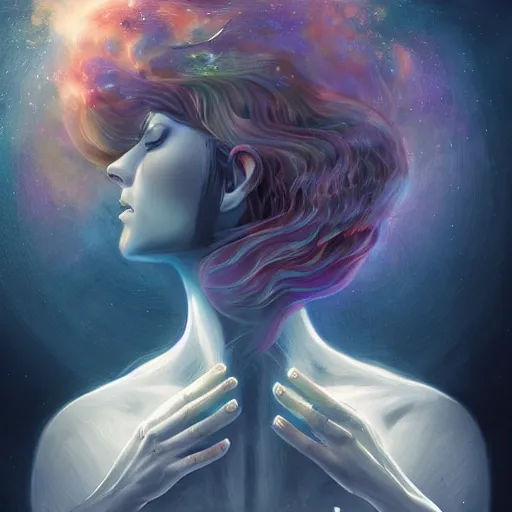 Image similar to a powerful psychic man emitting psychic powers, by anna dittmann,