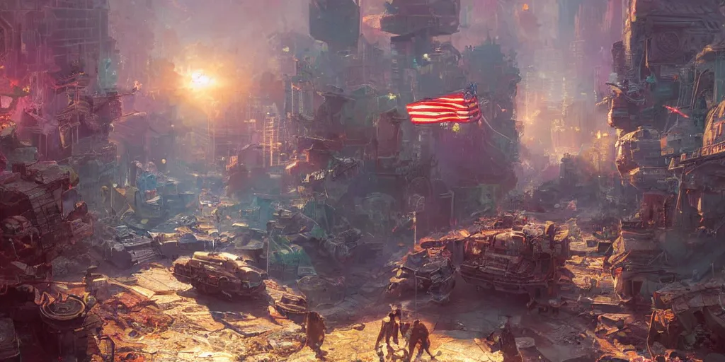 Image similar to and if america is to be a great nation, this must become true. ultrafine highly detailed hyper colorful illustration, sharp focus, rozalski, craig mullins, federico pelat, unreal engine highly rendered, global illumination, radiant light, intricate and detailed environment