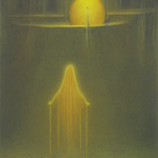 Prompt: the king in yellow, eldritch, Zdzisaw Beksinski