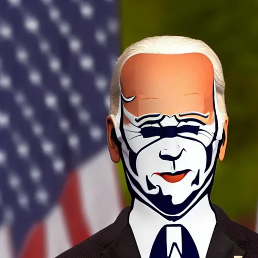 Prompt: Joe Biden as a rubber Halloween mask