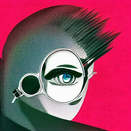 Image similar to stipple shaded illustration of a bird flying into a human ear, by ilya kuvshinov, anatomy book, retro flat colors, retrofuturism