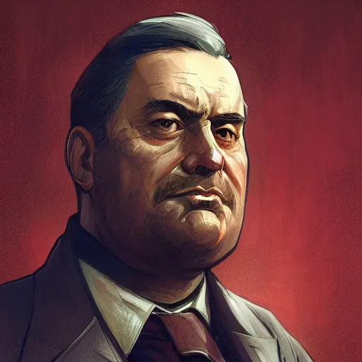 Image similar to [Communist Fernandel as president of France! as GTA character, mystic ninja, closeup, D&D, intricate, elegant, highly detailed, digital painting, artstation, concept art, matte, sharp focus, illustration, art by Artgerm and Greg Rutkowski and Alphonse Mucha]