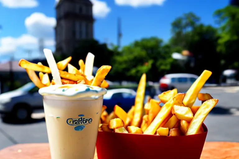 Prompt: best fries, best mayonnaise, best weather, best light, best drink