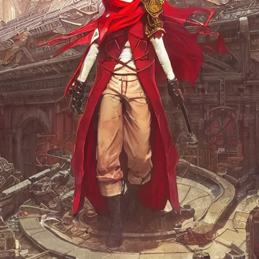 Prompt: Red Mage from Final Fantasy exploring a post-apocolyptic shopping mall ruin, D&D, fantasy, intricate, cinematic lighting, highly detailed, digital painting, artstation, concept art, smooth, sharp focus, illustration, art by Artgerm and Greg Rutkowski and Alphonse Mucha