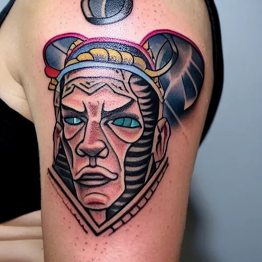 Prompt: Beavis and Butt-Head as traditional tattoos