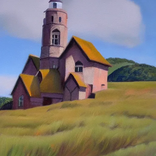 Image similar to beautiful painting of bishop hill by olaf means