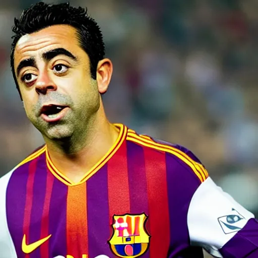 Prompt: xavi hernandez struck by lightning