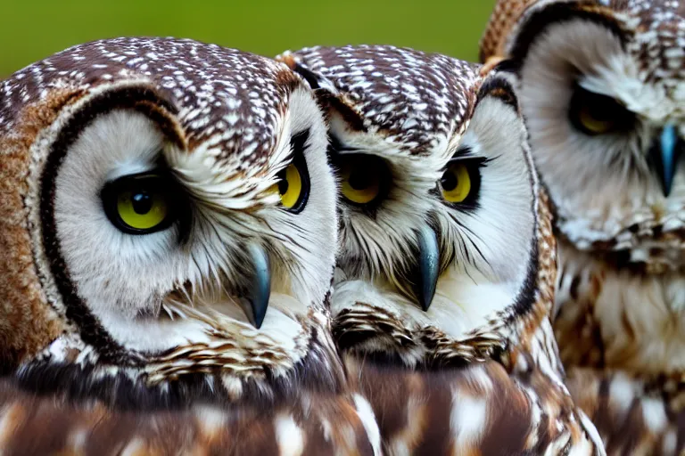 Image similar to owls looking directly into the focal point of the camera