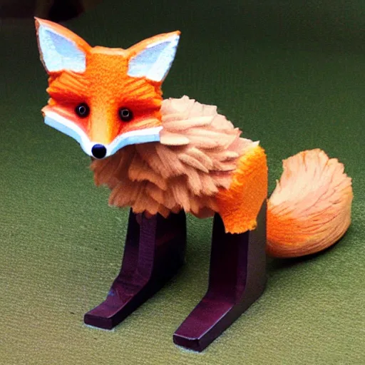 Prompt: A fox in the shape of a cube