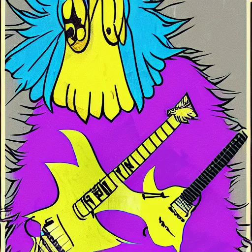 Image similar to punk rock bananas, 8 0 s, cartoon, trending on art station