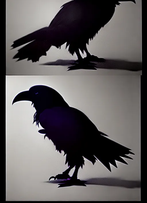 Image similar to a Raven Pokemon, by Casey Baugh, Steve Caldwell, Gottfried Helnwein, and Artgerm, 8k resolution, masterpiece work.