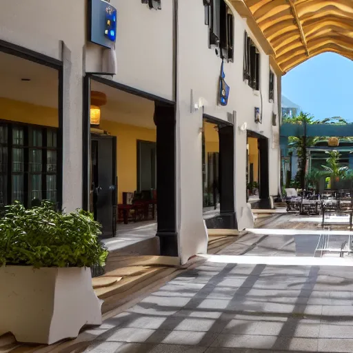 Image similar to hotel courtyard but it has a ceiling