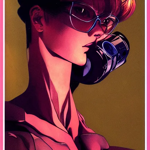 Image similar to prompt : fashion tv character portrait soft light painted by james jean and katsuhiro otomo and erik jones, inspired by akira anime, smooth face feature, intricate oil painting, high detail illustration, sharp high detail, manga and anime 1 9 9 9