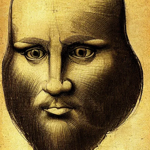 Image similar to sketch of a man face by leonardo da vinci