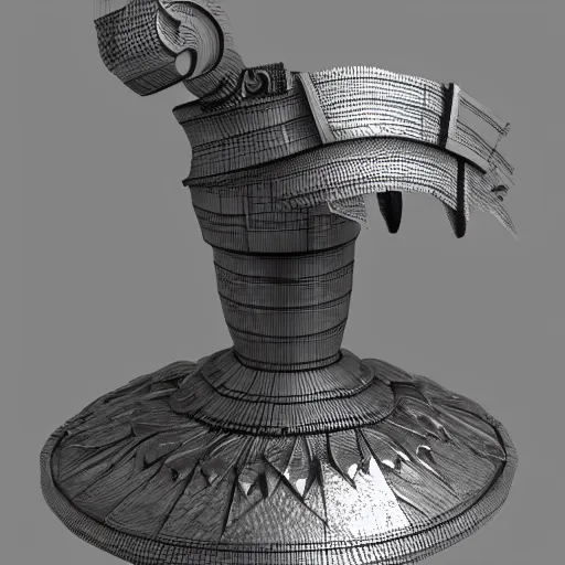 Prompt: roman warrior rising sword, 3d render,