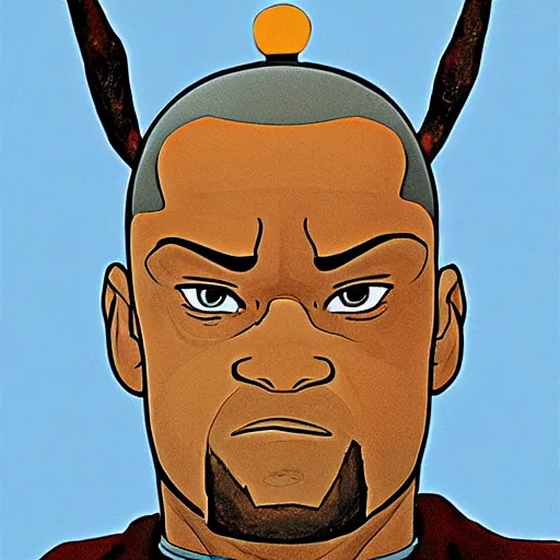 Image similar to Laurence Fishburne in Avatar: the last airbender, designed by Bryan Konietzko