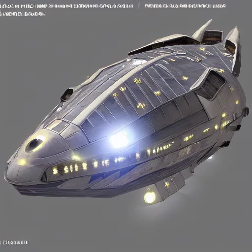 Image similar to portrait of a starship made of advanced tech, oval design, armor plating on nose, dotted with leds, smooth, graceful design, figree decorations, gyroscopic engines, flying above a dead planet, photo realism, unreal engine, trending on artstation