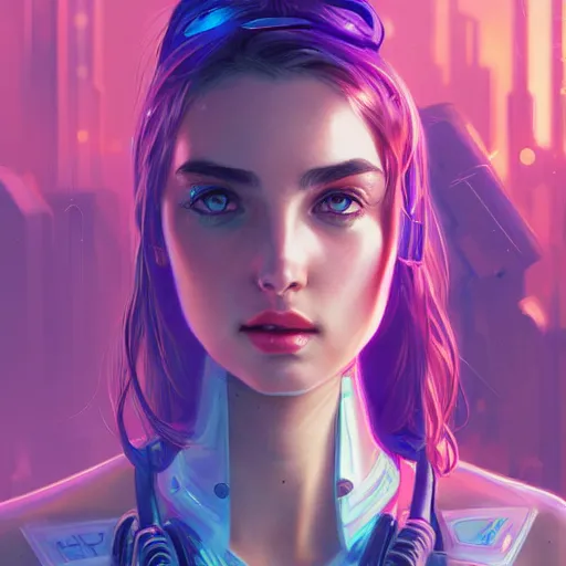 Image similar to portrait futuristic ana de armas cyberpunk cowgirl, neon light rooftop, fantasy, intricate and very very beautiful and elegant, highly detailed, digital painting, artstation, concept art, smooth and sharp focus, illustration, art by tan zi and ayanamikodon and alphonse mucha and wlop