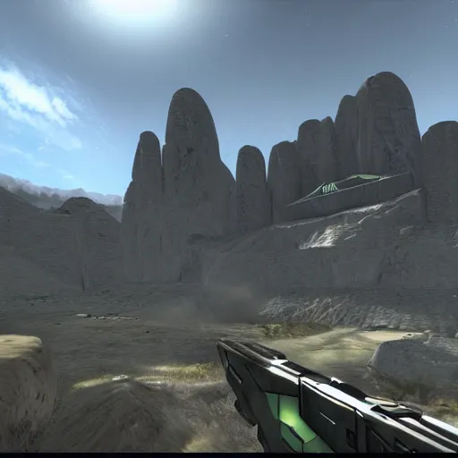 Image similar to i landscape from xbox halo (2001), landscape of halo