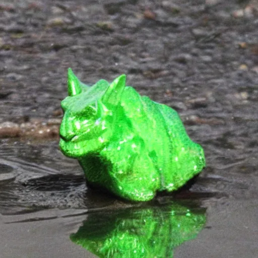Prompt: a green clawed beast from the river - W 1024