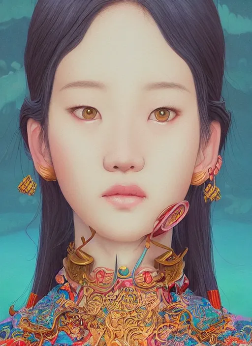 Prompt: beautiful yunnan girl : : by martine johanna and simon stalenhag and chie yoshii and casey weldon and wlop : : ornate, dynamic, particulate, rich colors, intricate, elegant, highly detailed, centered, artstation, smooth, sharp focus, octane render, 3 d