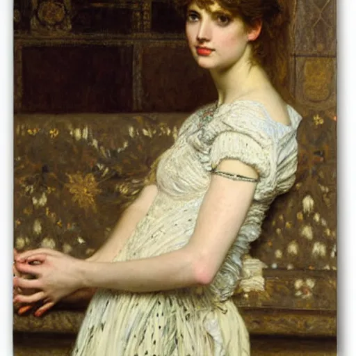 Image similar to a portrait of taylor swift by lawrence alma - tadema