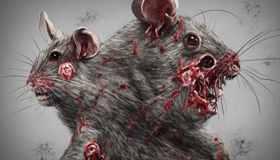 Prompt: zombie rats, finest, realistic, artists, 8 k