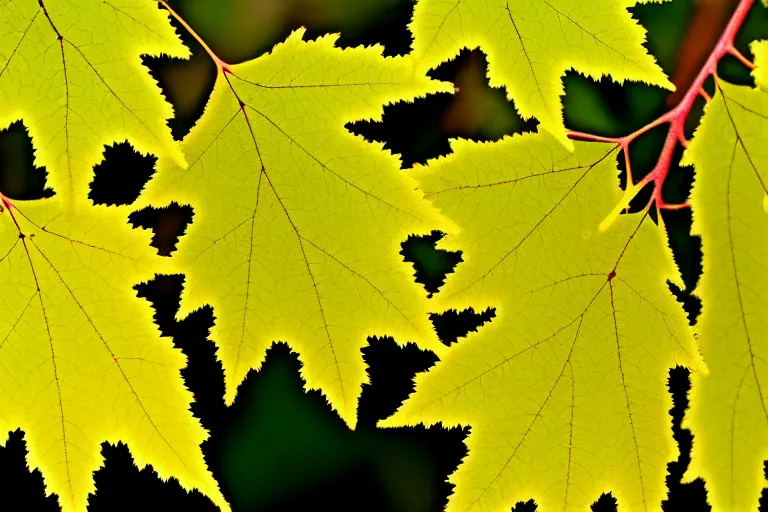 Image similar to spining vortex of yellow oak leaves, side view