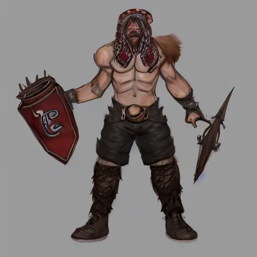 Prompt: Concept art for Bama - a new league of legends character based on a southern redneck