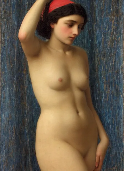 Prompt: john william godward meet beksinki painting