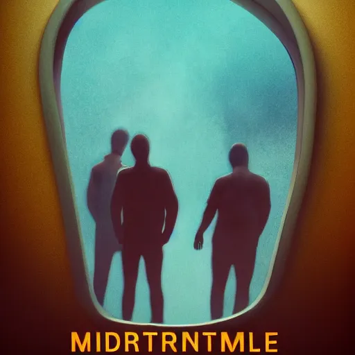 Image similar to poster for a short liminal film called'liminal'about four male roommates that find a tiny hidden door. movie poster, advertisement, photography, sharp, high detail, trending on artstation