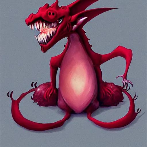 Prompt: vampire dragon by pixar style, cute, illustration, digital art, concept art, most winning awards