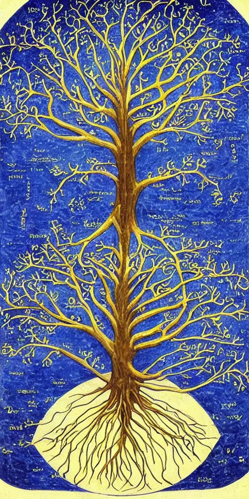 Prompt: The tree of life, the network of the universe, the eye of the world