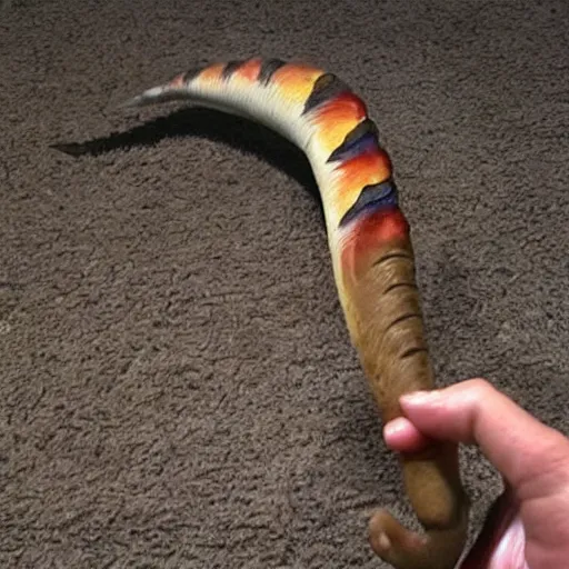 Image similar to one of the worst fossil reconstructions in human history a really long unicorn horn