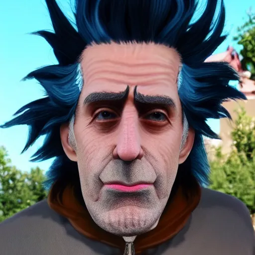 Image similar to Rick Sanchez as a real person 4k detailed super realistic