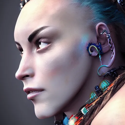 Image similar to a female shaman profile picture, concept art, high resolution and detail, photorealistic, cinematic, amazing, inspiring, attractive, full body shot