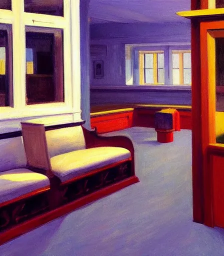 Image similar to impressive high quality high detail painting by edward hopper, hd,