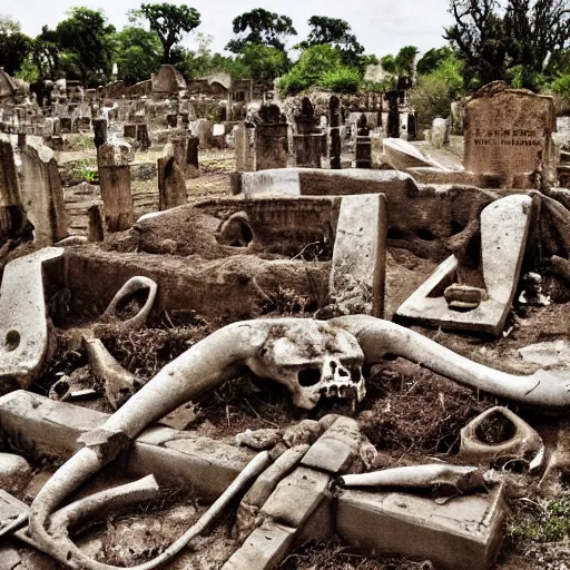 Image similar to archaeological artifact. photograph. death and decay. cemetery; exposed bones. elephant graveyard; cartilage. ancient burial ground.