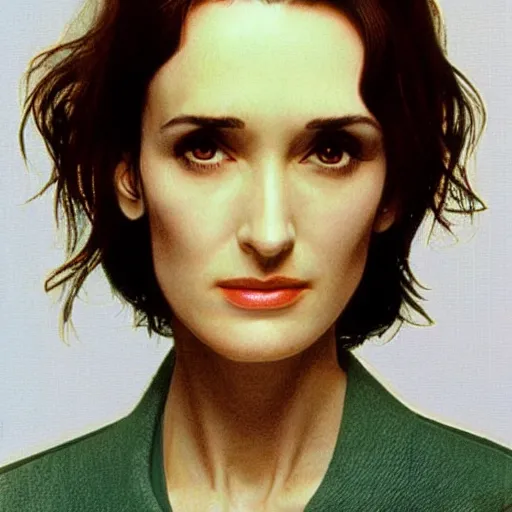 Image similar to “ winona ryder retro minimalist portrait by jean giraud, moebius, sharp, smooth face, comic!!!, 8 k ”