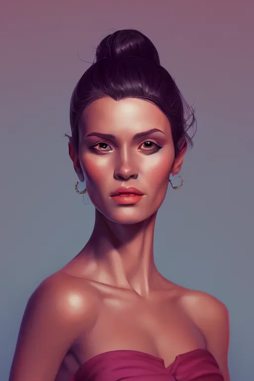 Prompt: A portrait of a woman, illustration by Eric-Anthony Johnson, trending on artstation, 4k, 8k, HD