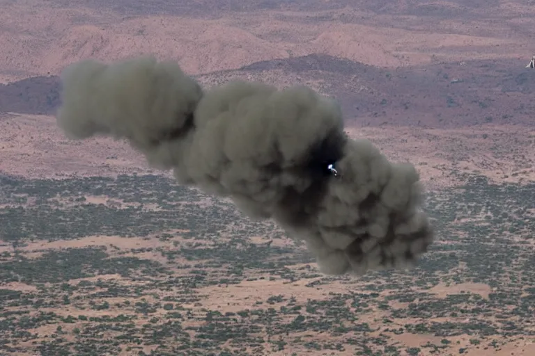 Image similar to himars rocket drops on united states