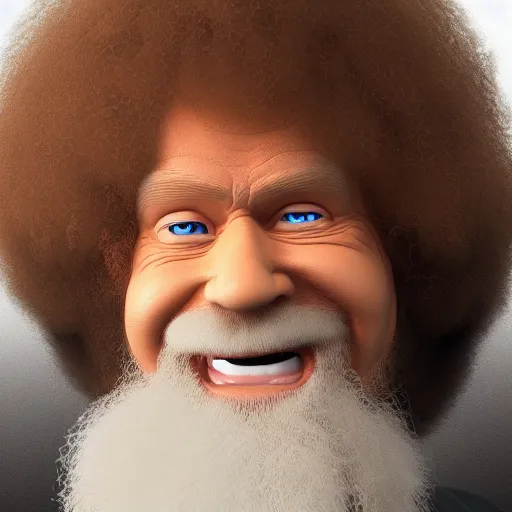 Image similar to Bob Ross is drunk, hyperdetailed, artstation, cgsociety, 8k