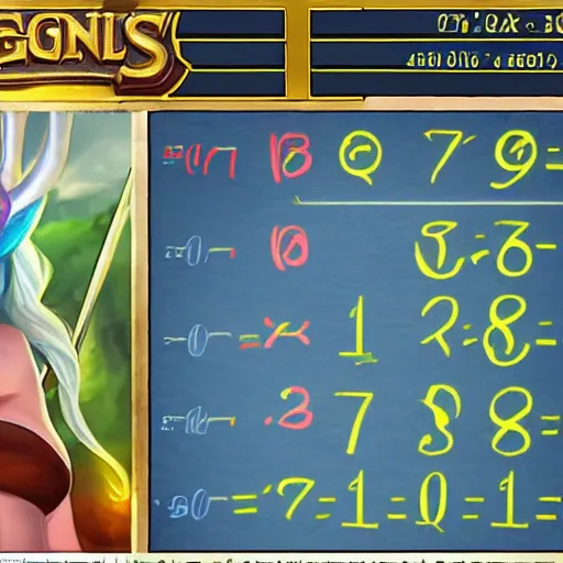 Image similar to soraka of league of legends teaches math