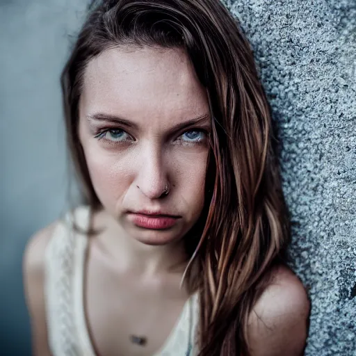 Image similar to beautiful portrait photography of a detailing beautiful 30-years-old woman by Connor Hibbs award winning, taken with Sony alpha 9, sigma art lens, medium-shot