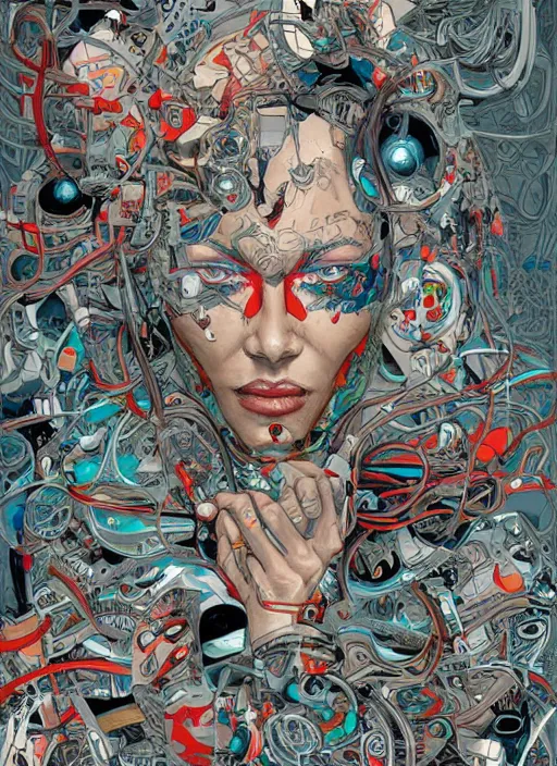 Image similar to cyborg by James Jean