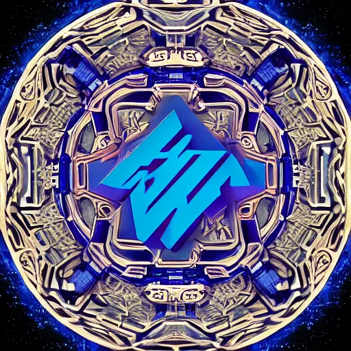 Image similar to a and w vaporwave logo, digital art, cosmic, 3 d high definition, trending on art station, photorealistic, high resolution, 8 k, octane, hyper detailed, insane details, intricate, elite, ornate, elegant trend, highly detailed and intricate, sharp focus, photography, unreal engine