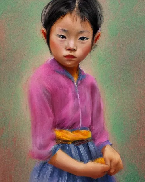 Prompt: a cute asian girl by nicolas nemiri
