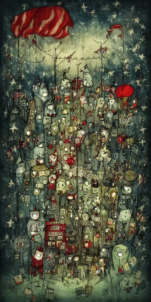 Image similar to a 4 th of july scene by alexander jansson