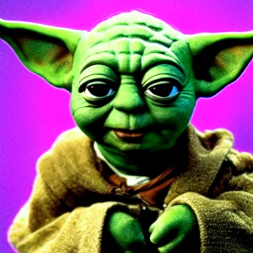 Prompt: yoda in the muppet show